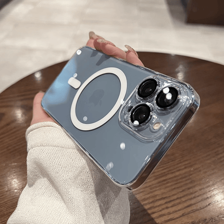 MagSafe対応 iPhone17ProMax/16proケース クリア 高透明度 レンズフイルム付シンプル 高品質 ハードケース[M3481]
