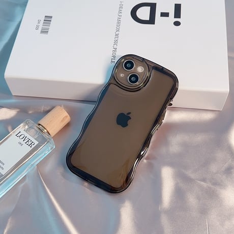 波紋枠 iPhone15/14proケース 落下防止 アイフォン13/12/11pro透明カバー 全面保護 使いやすい 軽量[M2842]