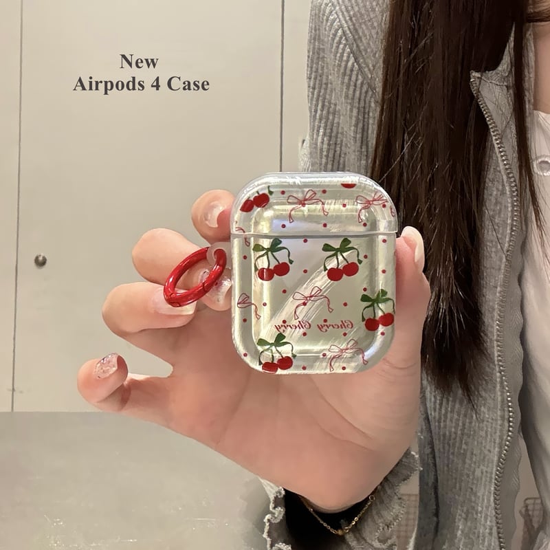 Airpods 4ケース サクランボ 女の子 めっちゃ可愛い AirpodsPro2/Pro1