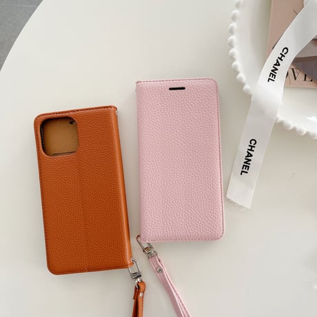 手帳型 iphone14/15proケース  レザー 高品質 iphone13mini/12/11カバー  ストラップ付 カード/お札/写真収納 スタンド[M3129]