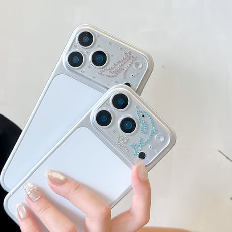 ダイヤ カメラ保護カバー  iPhone17Pro iPhone17ProMax ハンドメイド  ガラスレンズフィルム  傷から保護 iPhoneをカスタマイズ [M6273