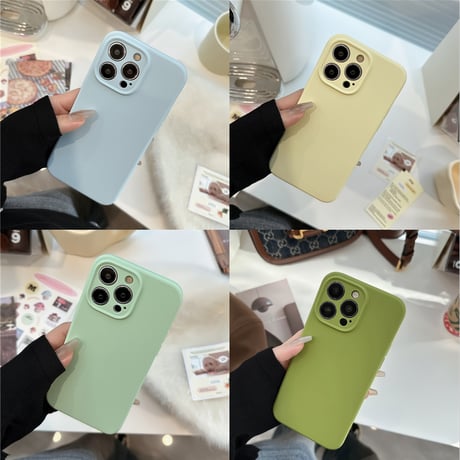 高品質シリコン iPhone15/15proケース 保護力強い iPhone14/13/12proカバー 耐久性あり シンプルコーデ 高級感[M3894]