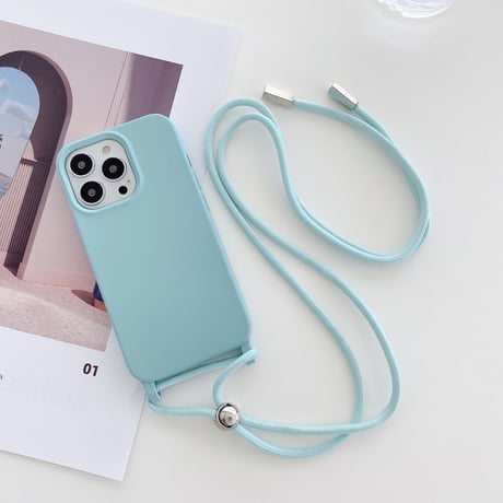 肩掛けストラップ付 iphone14pro/14Plusケース シンプル シリコンアイフォン13mini/12カバー 頑丈 お揃い 男女向け[M2135]