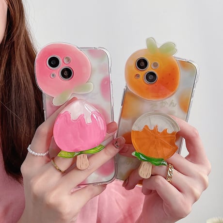 アイスバー スマホグリップ 果物アイスキャンディー ポップスタンド 可愛い スマホソケット  オシャレ 涼しい感じ スタンド機能 落下防止 夏におすすめ[M1750]