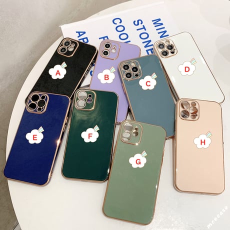 シンプル風ツヤあり iphone12pro/SE2ケース 金色枠ツヤ高級感アイフォン11promax/XSMAXカバー  頑丈耐久性耐衝撃ソフトケース M307