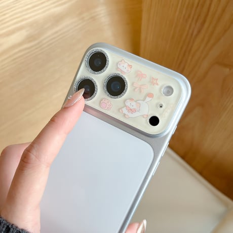 可愛い動物柄 カメラ保護カバー  iPhone17Pro iPhone17ProMax ガラスレンズフィルム  頑丈 人気 傷から保護 ギフトにおすすめ [M5931]