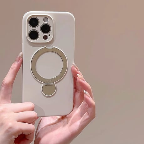 リング付 iPhone16/16Proケース Magsase対応 シリコン iPhone15/14Pro/13ケース 多機能 指紋防止 丈夫  [M4592]