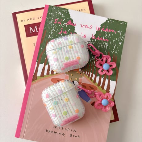 花 Airpods４ケース 春夏向け Airpods3/Pro2ケース airpodsproカバー 大人可愛い 花キーチェーン付 ギフトにピッタリ[M5169]