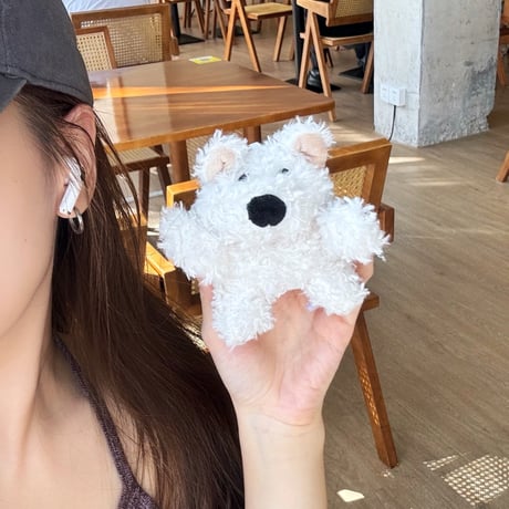 【Airpods4】犬ぬいぐるみ Airpodspro2/proケース 可愛い Airpods3/2カバー リング付き 柔らかい ギフトに最適[M4534]