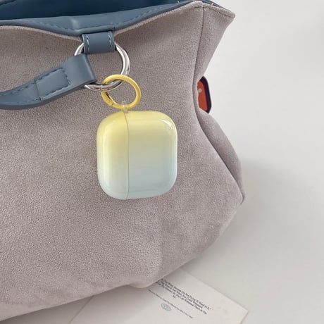 グラデーションカラー AirpodsPro3ケース 光沢感 Airpods3/pro2カバー 可愛い リング付 おしゃれ[M6432]