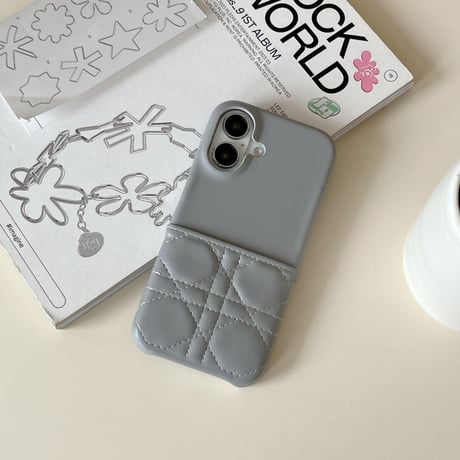 カード収納 iPhone16pro/16promaaxケース キルティング レザー iPhone15pro/14/13promaxカバー 耐久性ある エレガント [M5032]