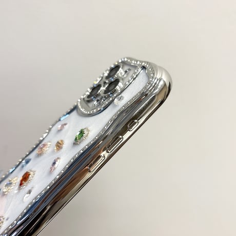宝石 iPhone16/16proケース うねうね ジュエリー アイフォン15promax/14/13proケース 大人可愛い 女子力UP 丈夫[M5095]