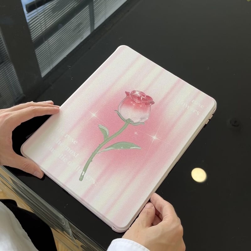 バラ柄 iPad9/8世代ケース アイパッドiPad mini第6世代カバー 10.5/10.