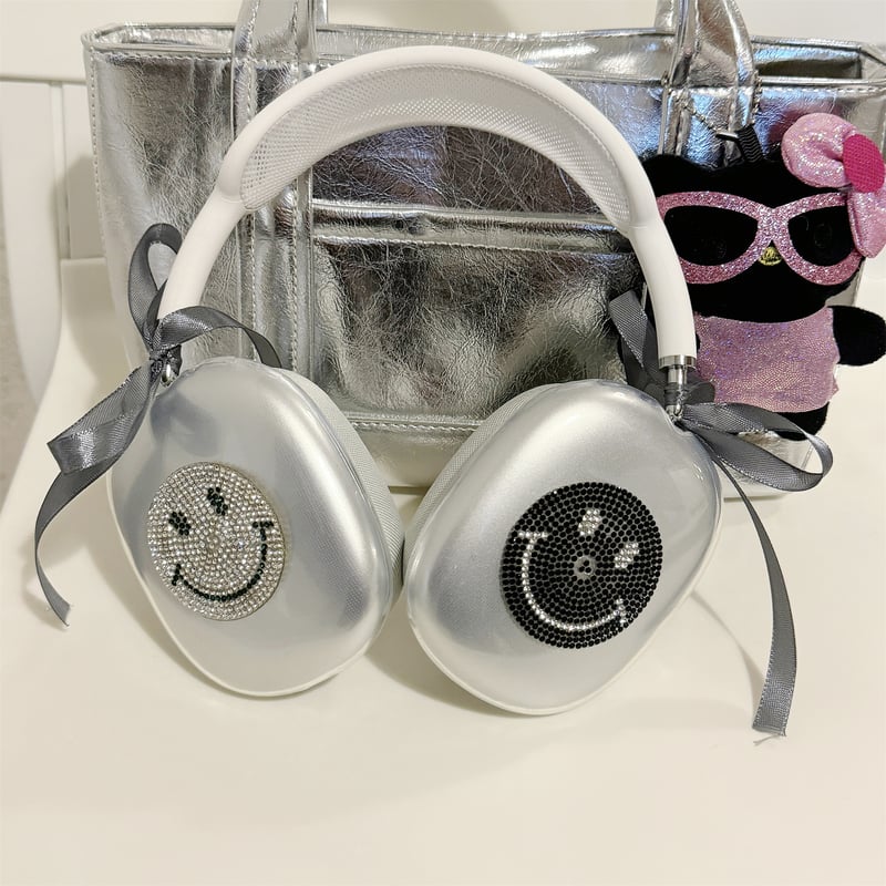 ジュエリーデコ AirPodsMaxケース にこちゃん/蝶/星 キラキラ ジュエリーデコ AirPodsMaxケース にこちゃん/蝶/星 キラキラ
