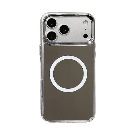 MagSafe対応ミラーiPhone17Pro/17promaxケース メッキ シルバー iPhone16/15/17e/SE3ケース 頑丈 人気品[M6513]