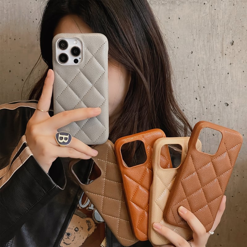 SOPHNET. DEMIURVO レザーキルティング iPhoneケース SOPH.別注カスタムハードケース LEATHER PHONE CASE for