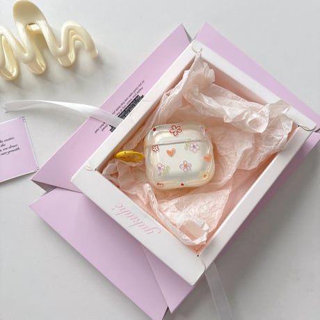 韓国っぽい Airpods4ケース 花柄 AirpodsPro2ケース エアーポッズ3/2 かわいい ギフトにおすすめ[M5559]