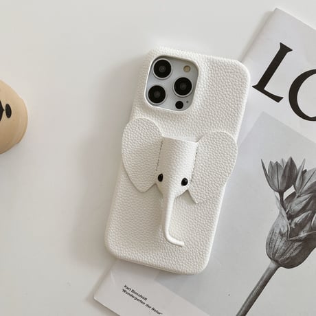 象 iPhone15/14proカバー レザー製 iPhone13pro/12/11proケース かわいい 高品質 有名人愛用ギフトにおすすめ [M3402]