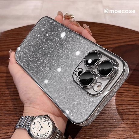 キラキラ iPhone15/15plus/15proケース オシャレ ラメ入り iPhone14/13proカバー  カメラ保護カバー付 綺麗 女子力アップ [M3560]
