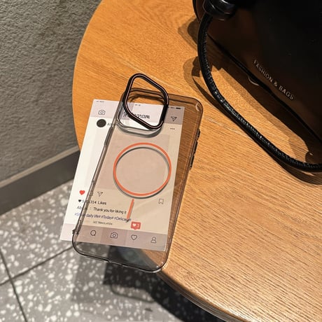 薄型軽量 iPhone16pro/16promaxカバー スタンド付 Magsafe対応 iPhone15pro/14/13カバー 高透明 黄ばまない[M5395]