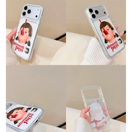 カップルペア iPhone17pro/17ケース 男の子/女の子 iPhone16/15pro/14ケース 指紋防止 クリアケース[M6492]