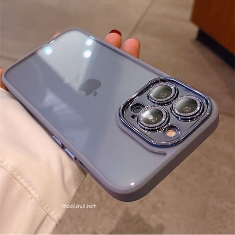 【iPhone15対応】耐衝撃高透明iPhone14promaxケース  キラキラカメラレンズ保護フィルム付き 高級感 頑丈[M2254]