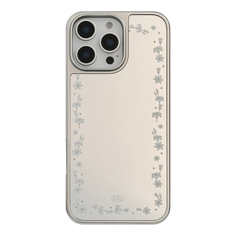 ユリの花 ミラーiPhone16/16proカバー エレガント アイフォン15pro/14/13proケース 大人可愛い 女子力UP 春夏におすすめ[M5139]