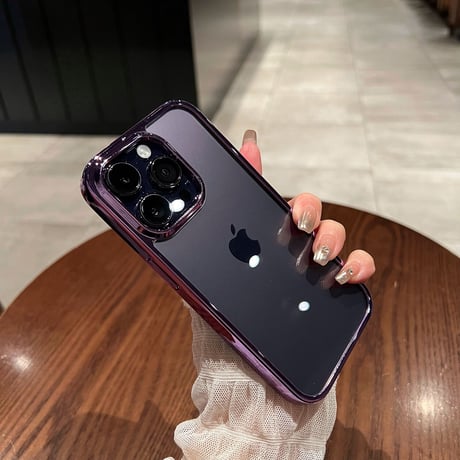 高透明黄ばまない iPhone14pro/14promaxケース  高品質メッキ アイフォン13pro/12proカバー 高級感  頑丈  シンプル 男女兼用[M2547]