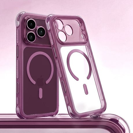 iPhone18pro/18proMaxケース 耐衝撃エアクッション・カメラ全面保護 iPhone17Pro/17ProMax MagSafe対応 高透明 高品質[M6740]