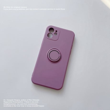 iPhone16/16Proケース リング付  高品質シリコン iphone15pro/14/13mini/12/11proカバー   シンプル  お揃い 手さわりよい スタンド[M2194]