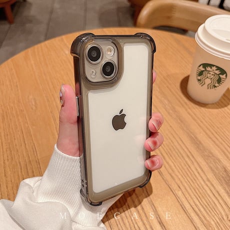黄ばまない iPhone15/14proケース 耐衝撃加工 アイフォン13/12/11クリアケース シンプル風 男女向け 使いやすい [M2770]