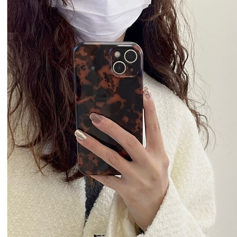 べっ甲柄 iPhone14Pro/15ケース 透明感 高級 アイフォン13/12/11prom