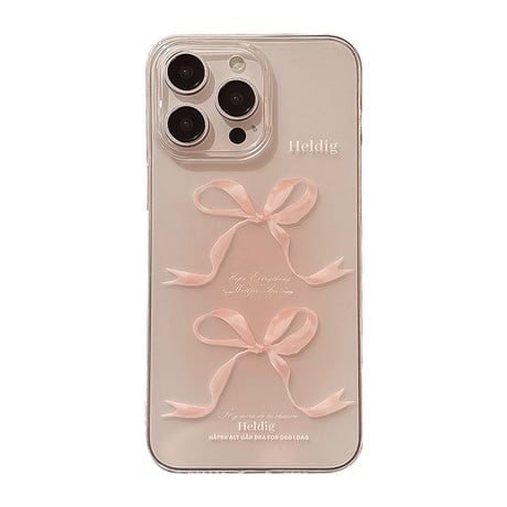 ピンクリボン iPhone15/15pro/15plusケース クリアアイフォン14pro/13/12カバー 使いやすい [M4232]