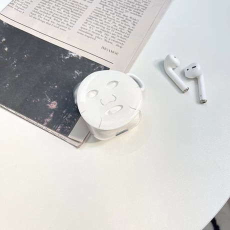 シートマスク airpods3/proケース  可愛いクリア エアーポッズカバー  リング付き お揃い人気品[M2004]