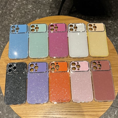 キラキラ iPhone17/17Proケース ラメ入り背面 美しい iPhone17ProMax/Airケース 2層構造 耐衝撃加工 [M5801]