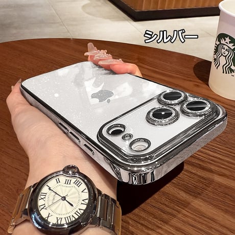 キラキララメレンズフィルム iPhone17pro/17ケース 星空のように輝く アイフォン17promax/Air/16proカバー 黄ばまない オシャレ 人気品 [M5724]