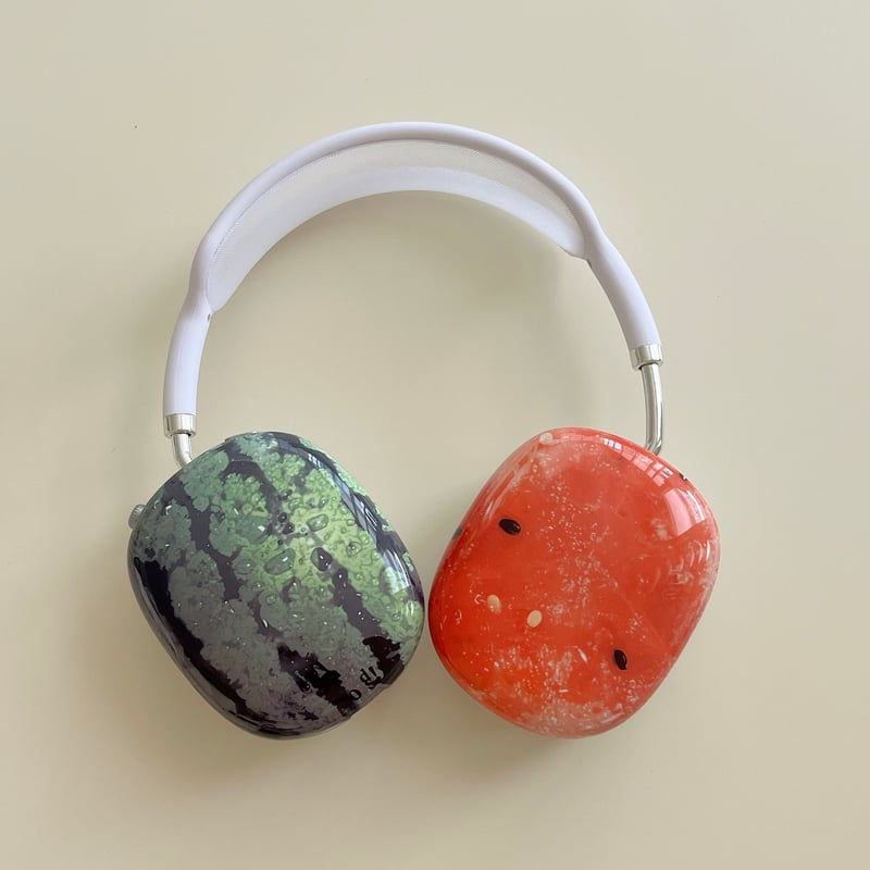 スイカ柄 AirPodsMaxケース 美味しそう果物 エアーポッズマックス