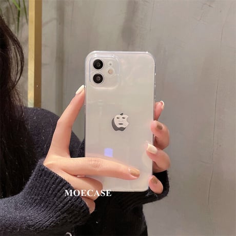 フェイスパック柄 iphone13/13proケース  耐衝撃透明 iphone12pro/11promaxカバー  ファッション  面白いM1040