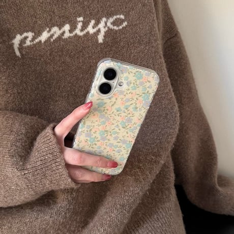 パールリング iphone16pro/16ケース 花柄 iphone15pro/14/13proケース シック 落下防止 オシャレ[M5054]