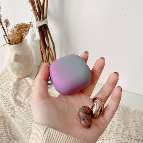 グラデーションカラー ギャラクシーバッズライブケース galaxy buds+ケース 芸能人ファッションgalaxy buds live保護ケースGB2