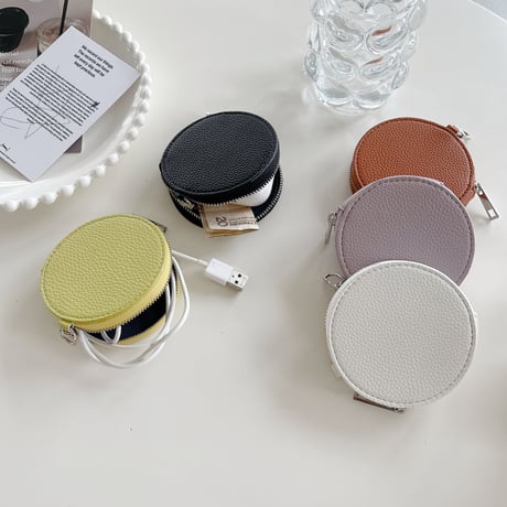 小銭入れ レザー コイン/お札/Airpods/イヤホンなど収納 可愛いシンプル airpodsケース  頑丈 ギフトにおすすめ[M3108]