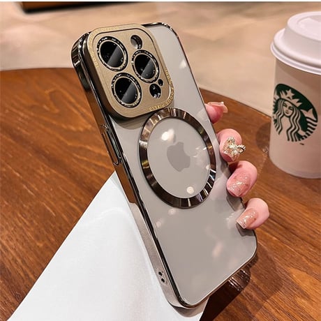 カメラ保護 iPhone16Pro/15ProMaxケース 高級感耐衝撃 MagSafe対応 クリアiPhone14/13Proカバー 耐久性 頑丈 高透明感[M3577]