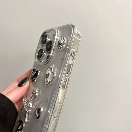 ハンドメイド アイフォン16/16proケース バレエ女子 ストラップ iPhone15pro/14/13proカバー  可愛いデコクリアケース [M5410]