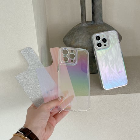 3点インナーシート付 iPhone15/15proケース キラキラ 光る iPhone14/13pro/12ケース 女子力アップ おしゃれ[M4217]