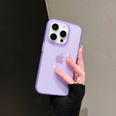 指紋防止 滑り止め加工 iPhone16pro/16plusケース 半透明 シンプル風 iPhone15pro/14/13proカバー 高品質 黄ばまない [M4983]