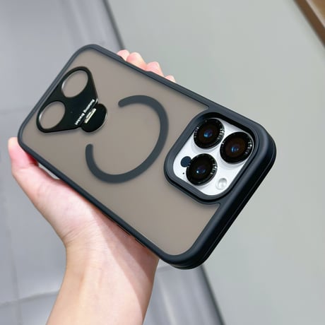 スタンドリング付 iPhone16promax/16eケース Magsafe充電 耐衝撃 iPhone15pro/14plus/13カバー 指紋防止 マット [M5486]