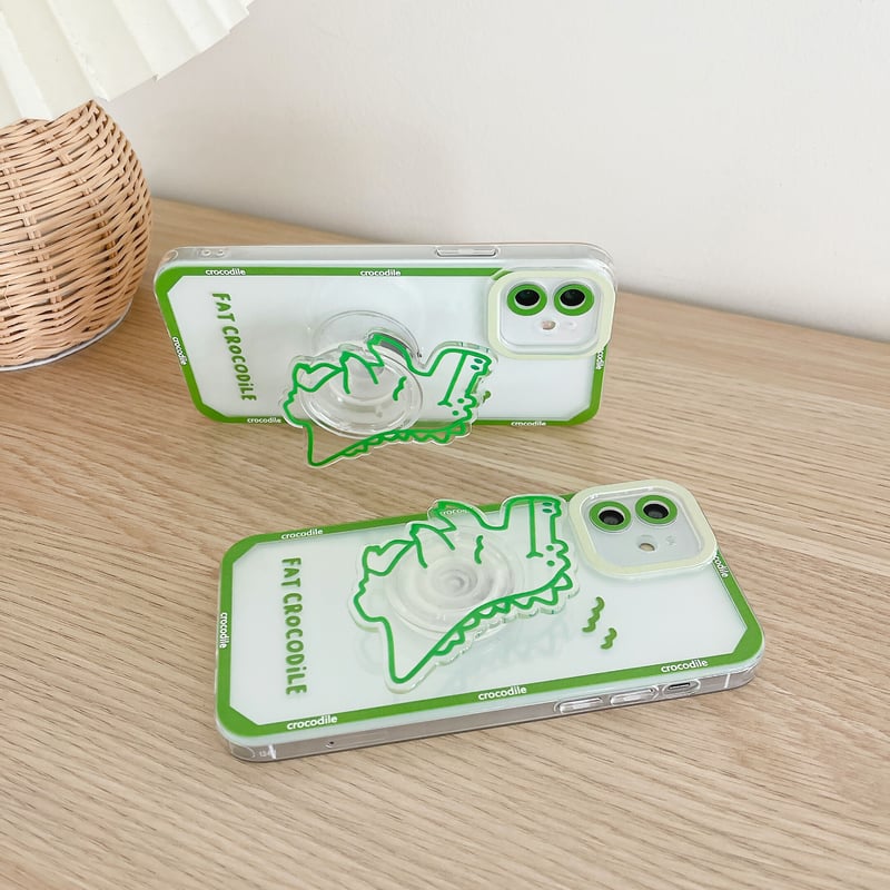 恐竜グリップ付 iphone12/11ケース dinosaurクリア iphoneXR/8P 恐竜グリップ付 iphone12/11ケース dinosaurクリア iphoneXR/8P