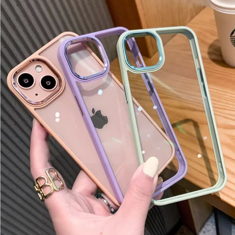iPhone15/15Proケース クリア 高透明 黄ばまない 金属レンズ枠  頑丈 for iPhone12/13/14カバー オシャレさんにおすすめ[M3503]