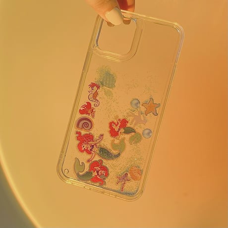 人鱼姫 グリッター iphone13/12ケース キラキラ iphone11pro/SE2/XSカバー 綺麗  面白い 頑丈 M903