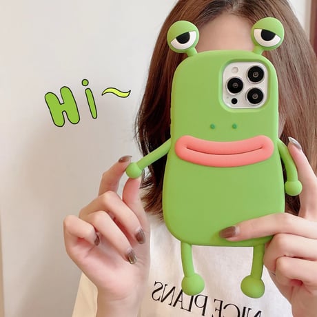 カエル iphone14/13ケース シリコン アイフォン12/11カバー  可愛い ストレス解消 プレゼントにおすすめ[M2080]